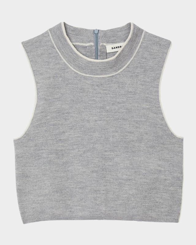 Orion Sleeveless Knit Wool Sweater
